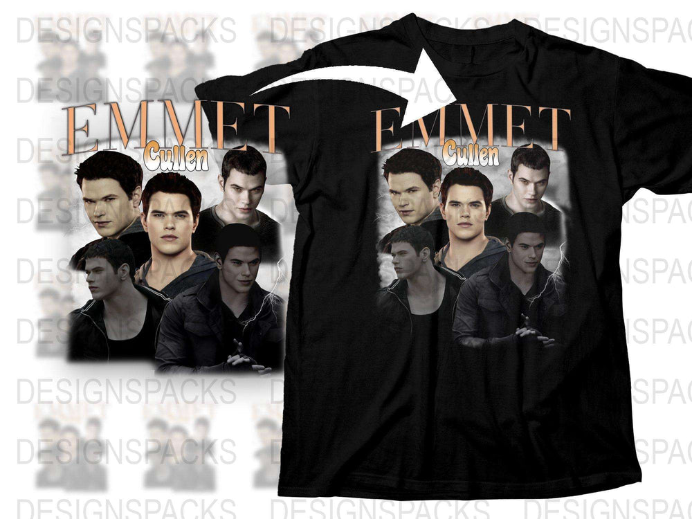 Emmett Cullen Twilight Saga Graphic T-Shirt, Movie Character Fan Tee, Unisex Fashion Top