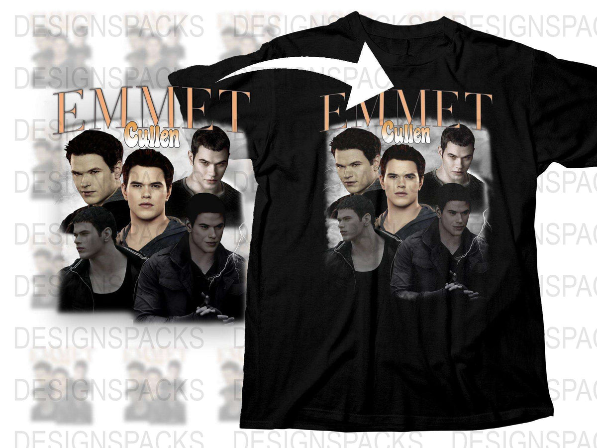 Emmett Cullen Twilight Saga Graphic T-Shirt, Movie Character Fan Tee, Unisex Fashion Top