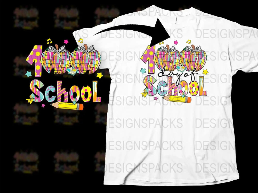 100th Day Of School Celebration Fun Png Digital Download