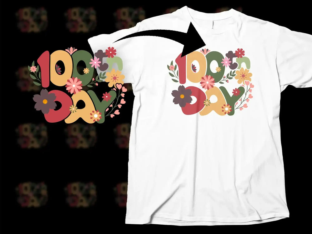 Floral 100% Joy T-Shirt, Colorful Flowers Graphic Tee, Trendy Spring Summer Women’s Fashion Top