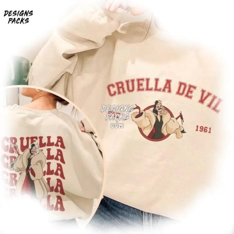 101 Dalmatians Cruella Villain Sublimation Design Cartoon Png