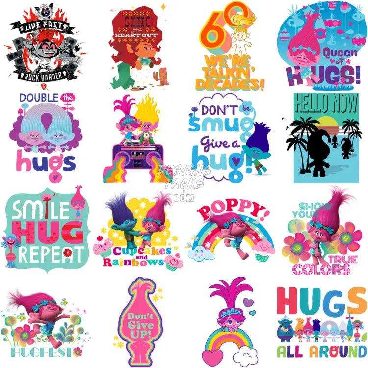 101 Movie Troll Cartoon Designs Bundle Png
