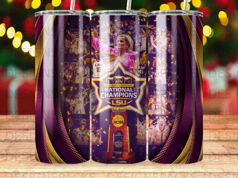 LSU Tigers 2023 NCAA Women's Basketball National Champions tumbler.