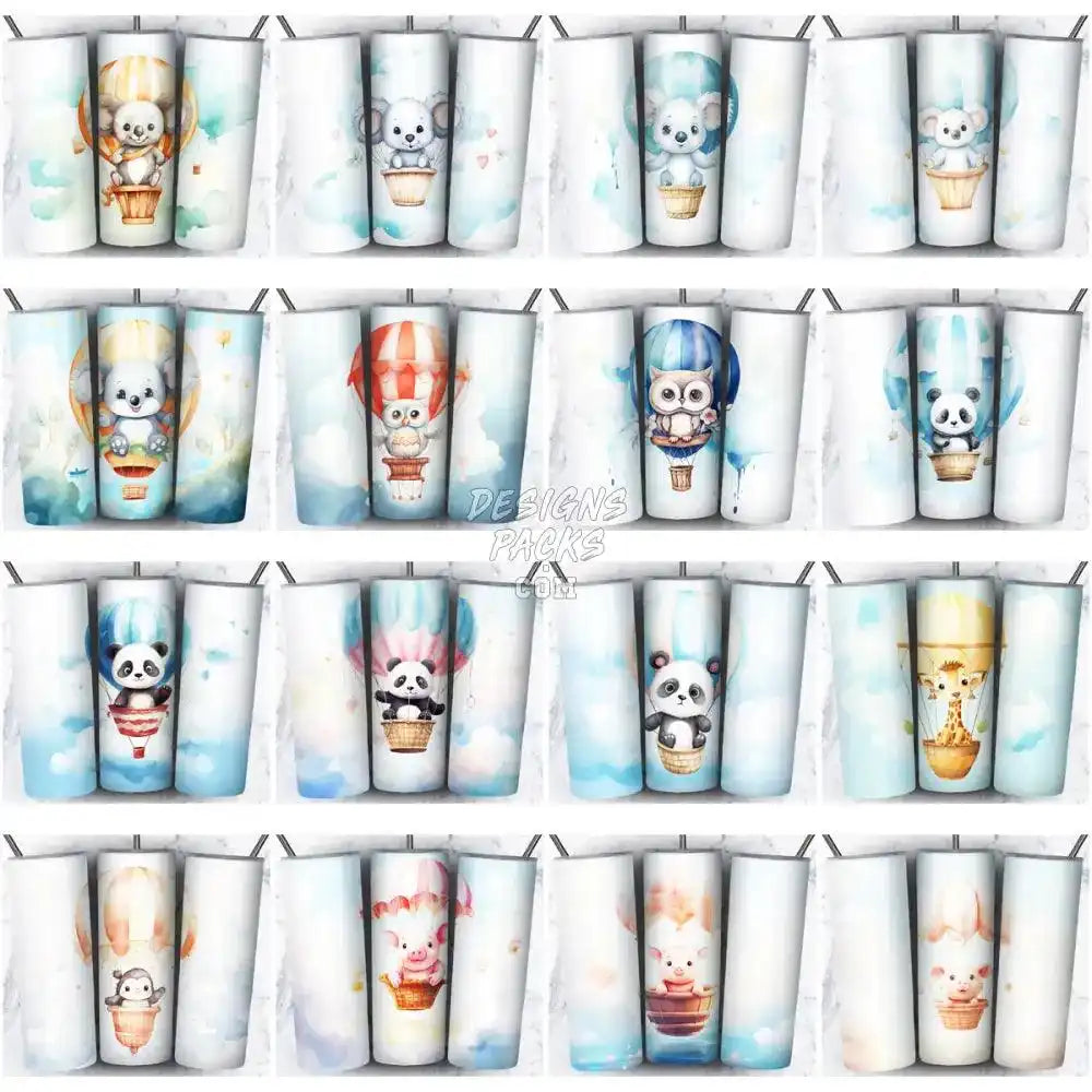 102 Animals Air Balloon Tumbler Wrap Bundle Jpg