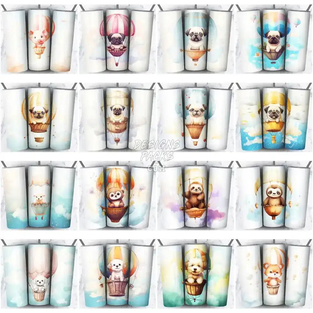 102 Animals Air Balloon Tumbler Wrap Bundle Jpg