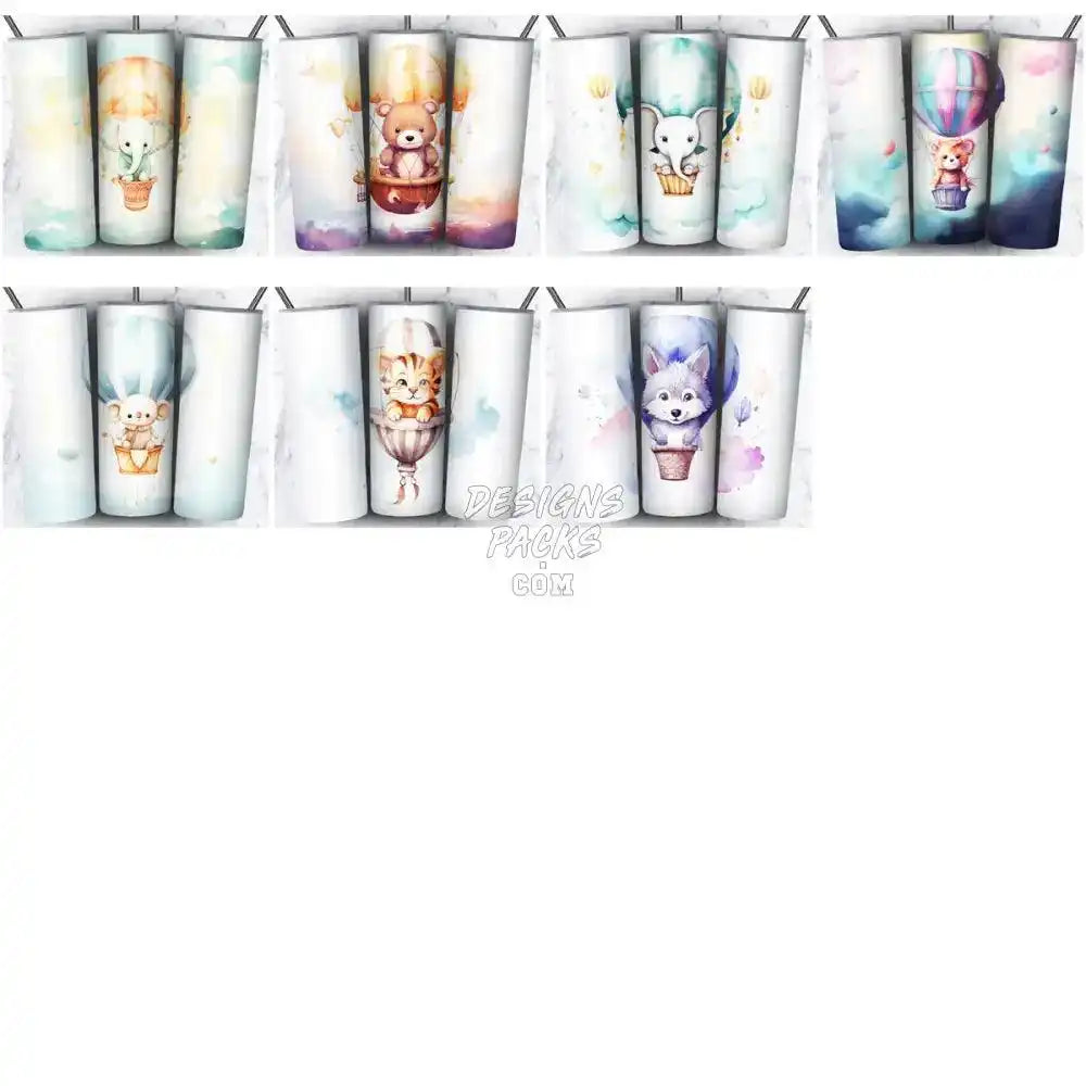 102 Animals Air Balloon Tumbler Wrap Bundle Jpg