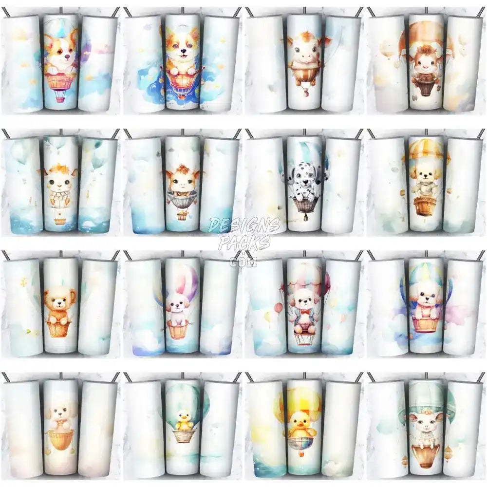 102 Animals Air Balloon Tumbler Wrap Bundle Jpg
