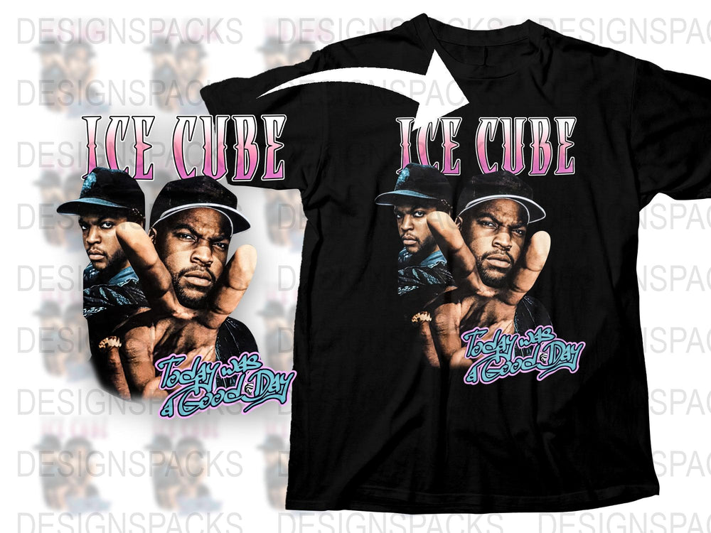 Ice Cube Today's Good Day T-Shirt, Vintage Rap Tee, Hip Hop Music Fan, Retro Graphic Shirt, Black Cotton Top, Urban Streetwear