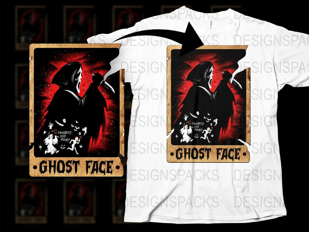 Ghost Face Horror Movie T-Shirt, Scary Film Fan Apparel, Unisex Graphic Tee, Halloween Costume Idea