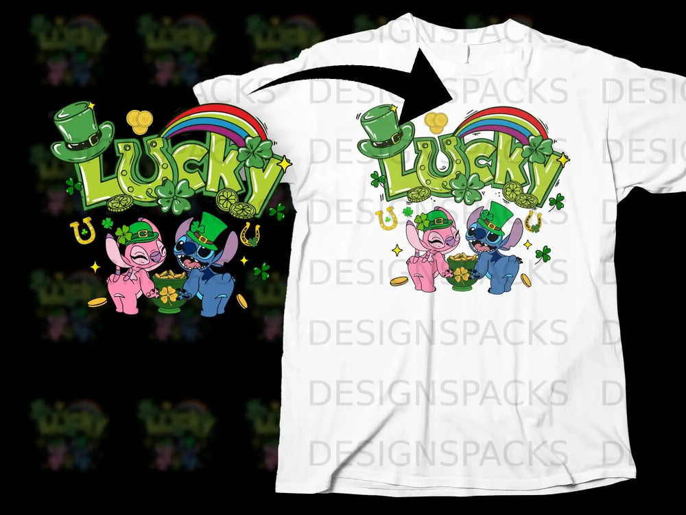 Lucky Stitch Angel Leprechaun Rainbow Shamrocks product type