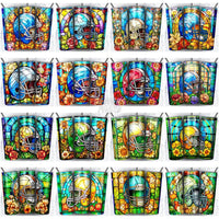 Load image into Gallery viewer, 104 Football Helmet Stained Glass Tumbler Wrap Bundle Jpg
