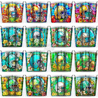 Load image into Gallery viewer, 104 Football Helmet Stained Glass Tumbler Wrap Bundle Jpg
