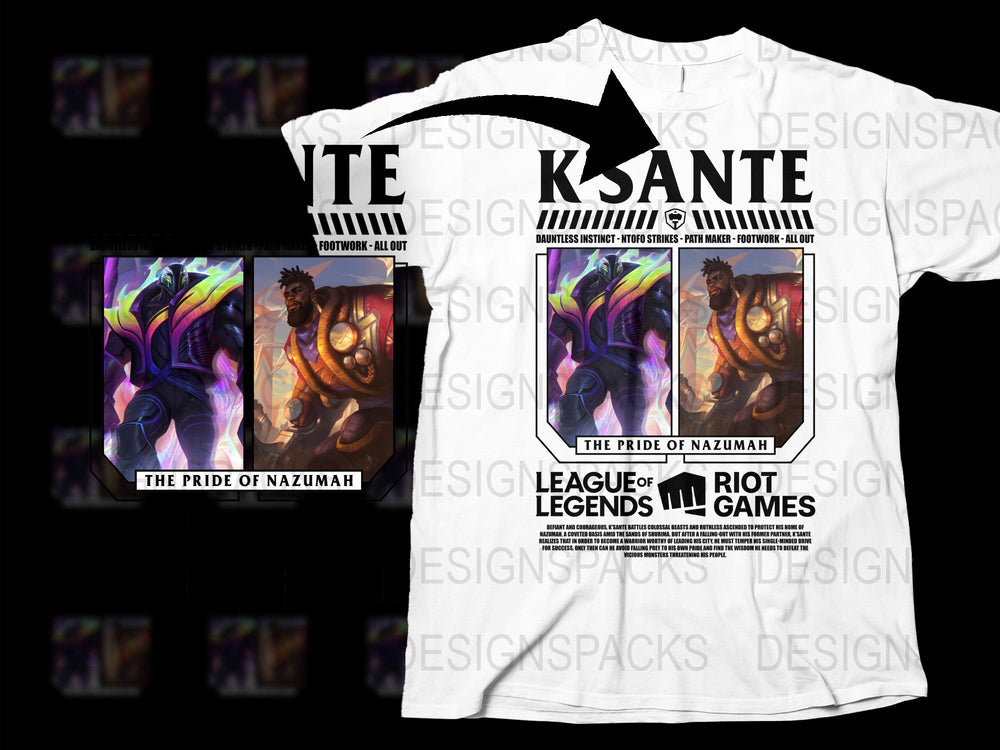 League of Legends Inspired T-Shirt, The Pride of Nazumah Design, Unisex Gaming Apparel, Vibrant Colors