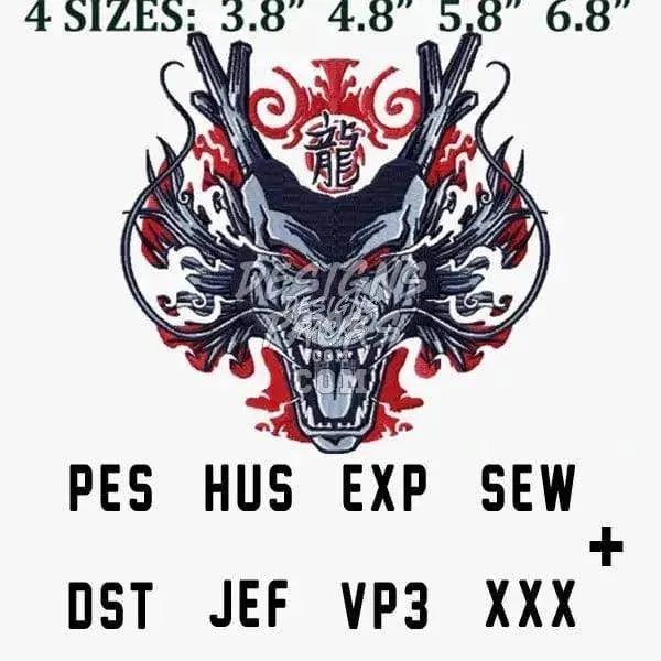 Shenron Dragon Ball Anime Embroidery Design