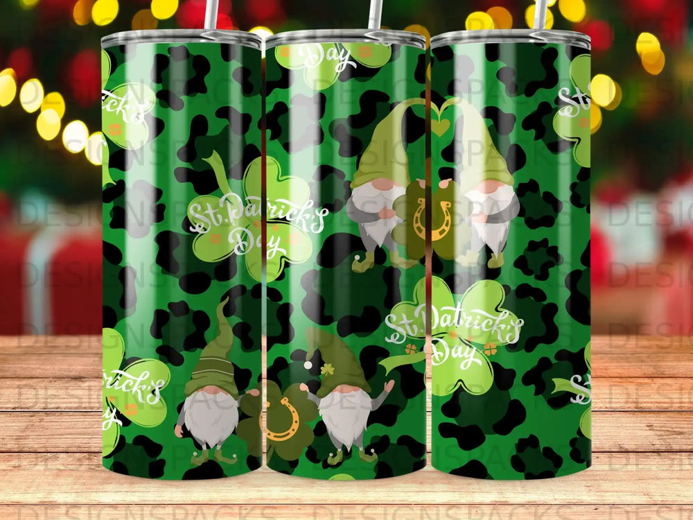 Green Leopard Gnomes St. Patrick's Day Tumbler product type