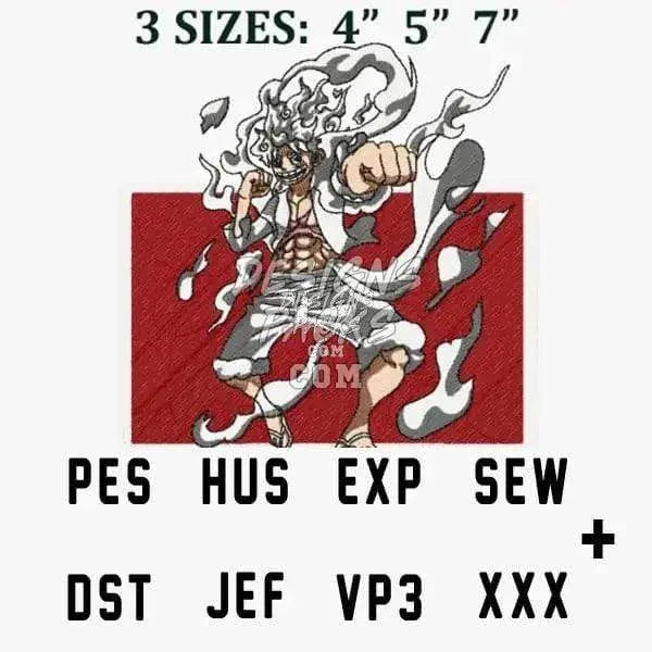 OnePiece Luffy Anime Embroidery Design