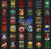 Load image into Gallery viewer, 106 Popculture Ugly Christmas Designs Bundle PNG

