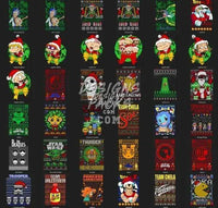 Load image into Gallery viewer, 106 Popculture Ugly Christmas Designs Bundle PNG
