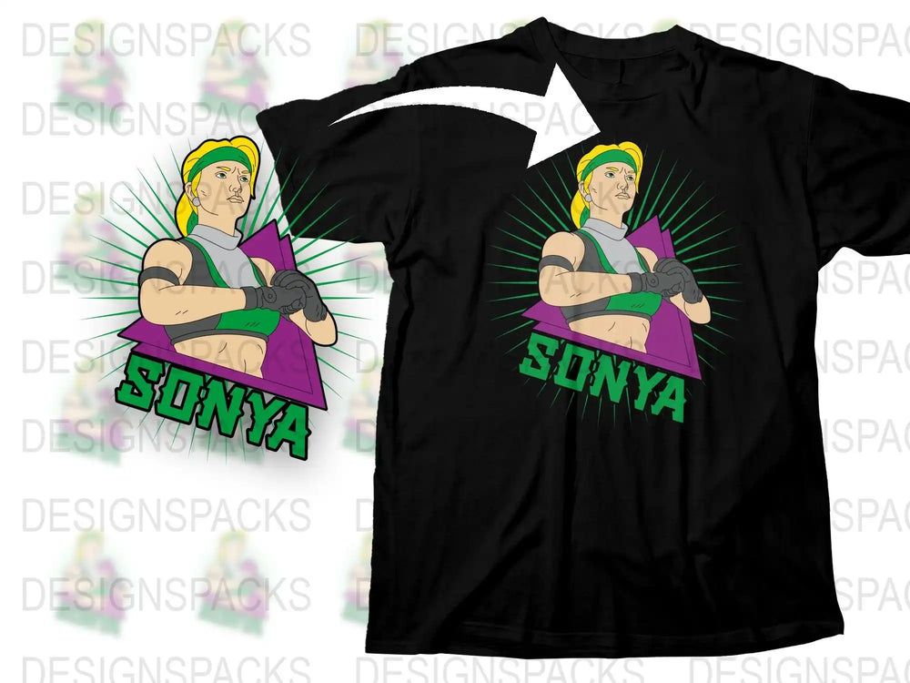 Retro Sonya Superhero T-Shirt, Vintage Comic Style Graphic Tee, Unique Pop Culture Apparel, Gift for Comic Fans
