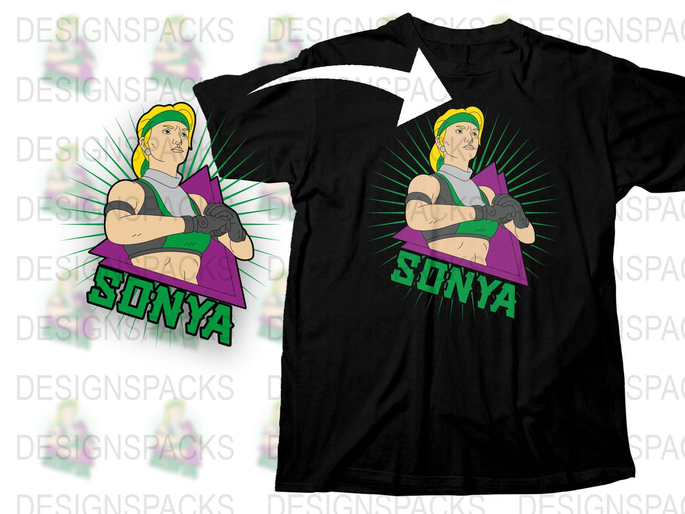 Retro Sonya Superhero T-Shirt, Vintage Comic Style Graphic Tee, Unique Pop Culture Apparel, Gift for Comic Fans