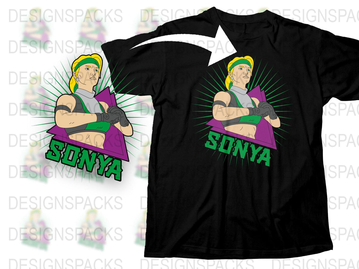 Retro Sonya Superhero T-Shirt, Vintage Comic Style Graphic Tee, Unique Pop Culture Apparel, Gift for Comic Fans