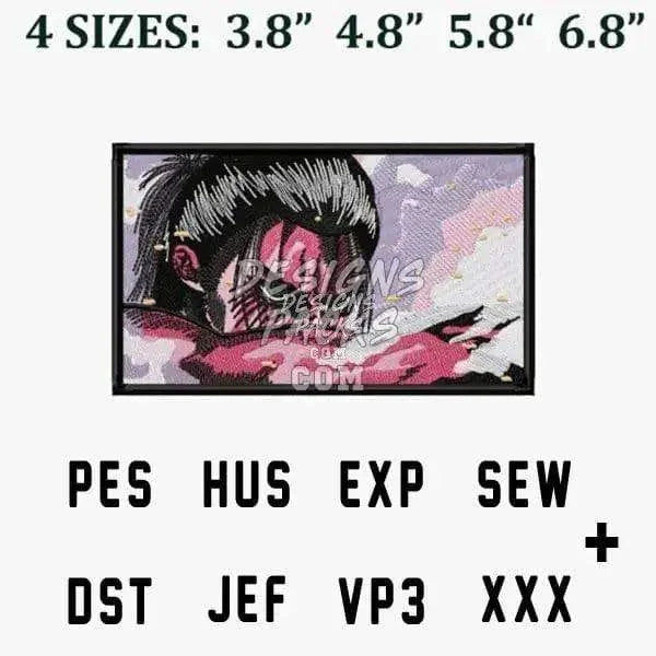 Face Anime Embroidery Design