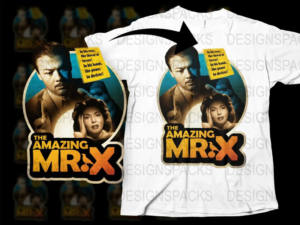 Vintage Amazing Mr. X Movie T-Shirt, Classic Film Graphic Tee, Retro Hollywood Star Fashion, Collector's Item, Unisex Clothing