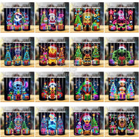 Load image into Gallery viewer, 108 Christmas Led Lights Cartoon Mix Tumbler Wrap Bundle Jpg
