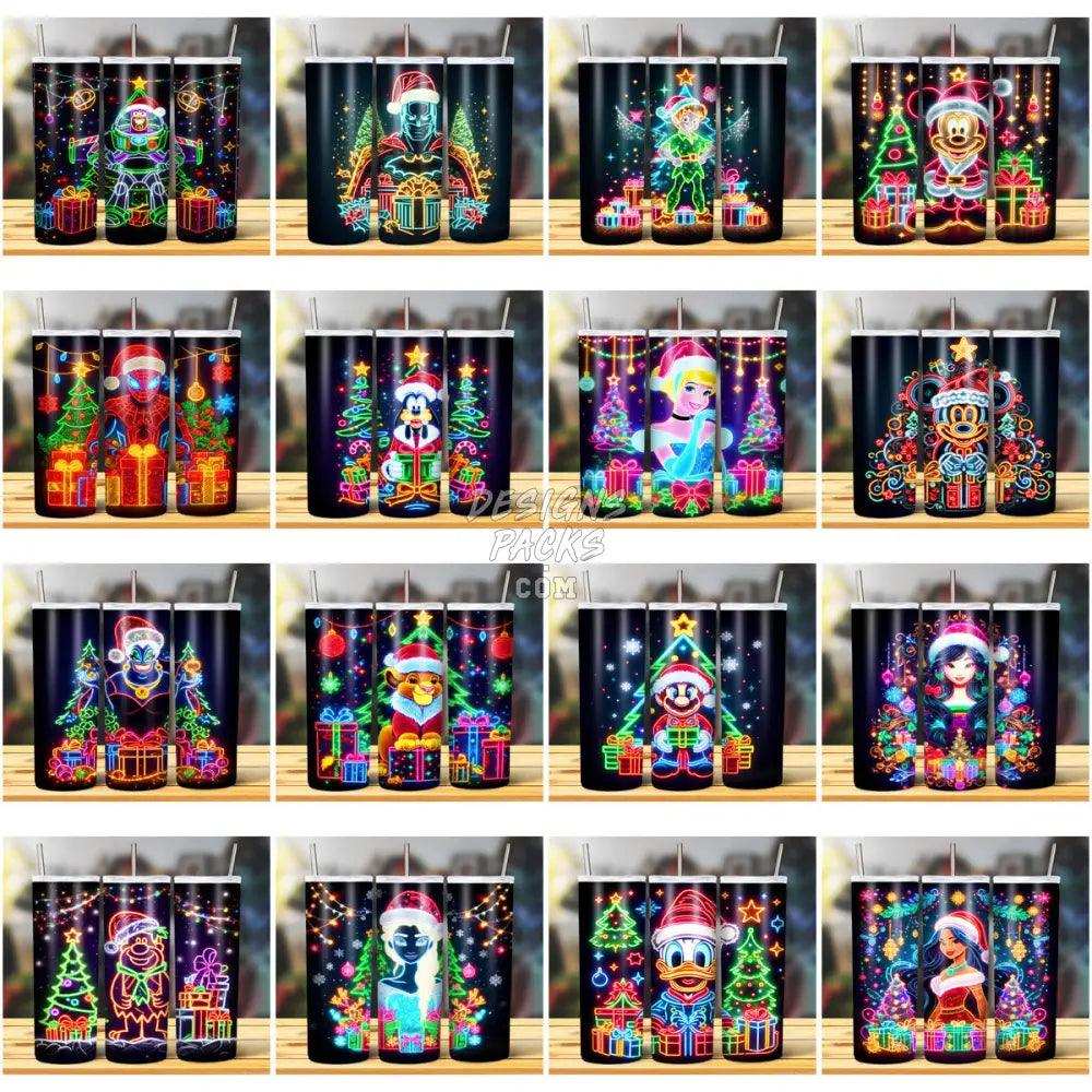 108 Christmas Led Lights Cartoon Mix Tumbler Wrap Bundle Jpg