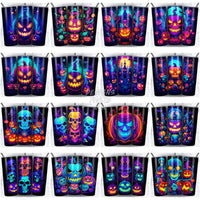 Load image into Gallery viewer, 108 Halloween Neon Tumbler Wrap Bundle Jpg
