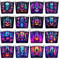 Load image into Gallery viewer, 108 Halloween Neon Tumbler Wrap Bundle Jpg
