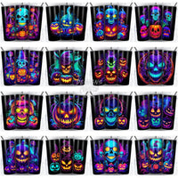 Load image into Gallery viewer, 108 Halloween Neon Tumbler Wrap Bundle Jpg
