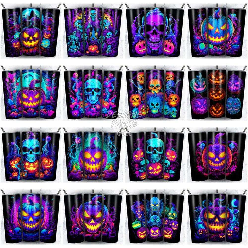 108 Halloween Neon Tumbler Wrap Bundle Jpg