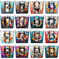 Load image into Gallery viewer, 109 3D Wall Animals Tumbler Wrap Bundle Jpg
