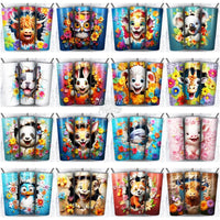 Load image into Gallery viewer, 109 3D Wall Animals Tumbler Wrap Bundle Jpg
