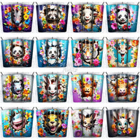 Load image into Gallery viewer, 109 3D Wall Animals Tumbler Wrap Bundle Jpg

