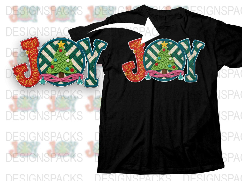 Festive Christmas Joy T-Shirt, Vintage Holiday Tree Design, Retro Style Graphic Tee, Unisex Apparel