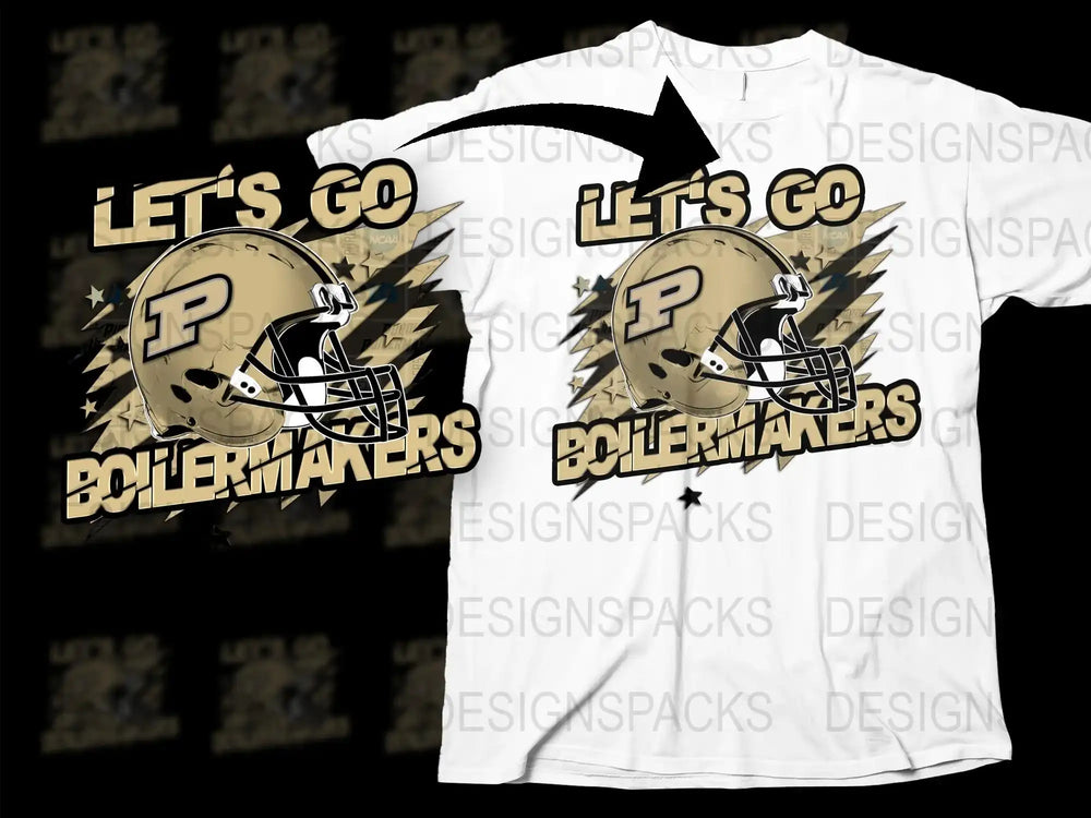Purdue Boilermakers Graphic T-Shirt, College Football Design, Sports Fan Apparel, Gift Idea