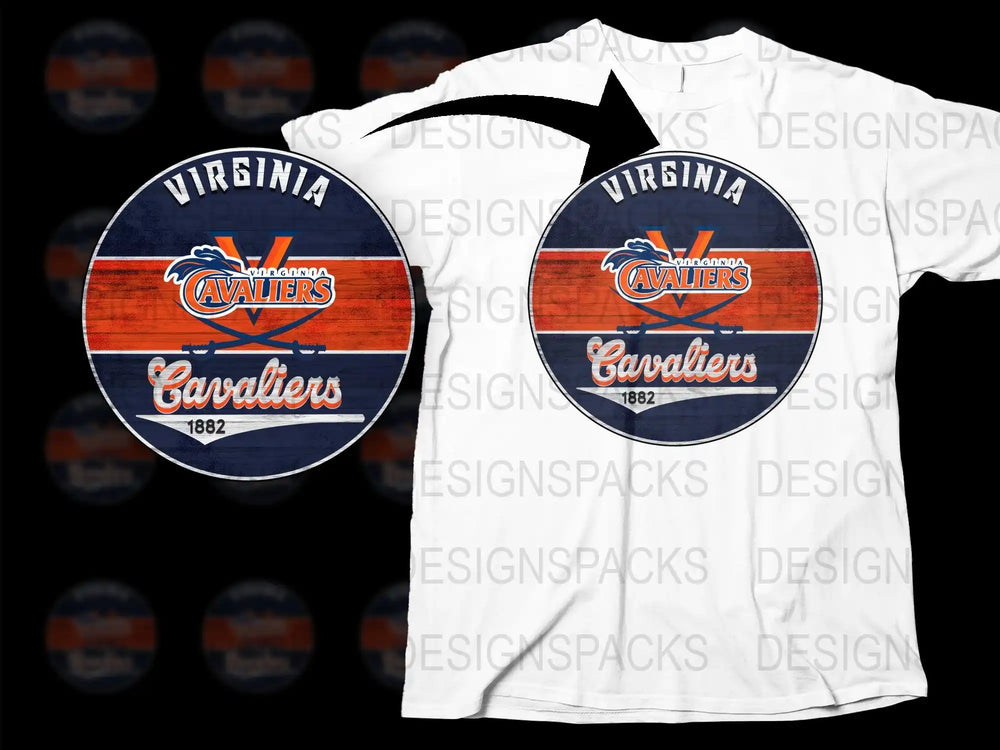 Virginia Cavaliers T-Shirt, Vintage Logo, College Sports Fan Gear, Unisex White Tee