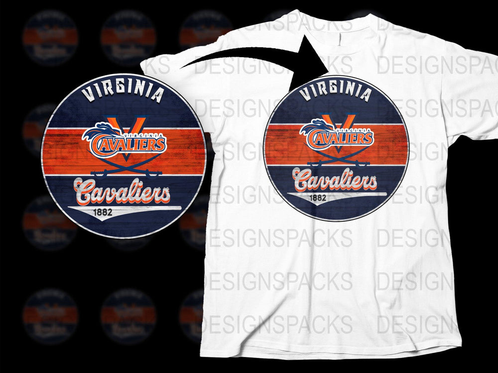 Virginia Cavaliers T-Shirt, Vintage Logo, College Sports Fan Gear, Unisex White Tee