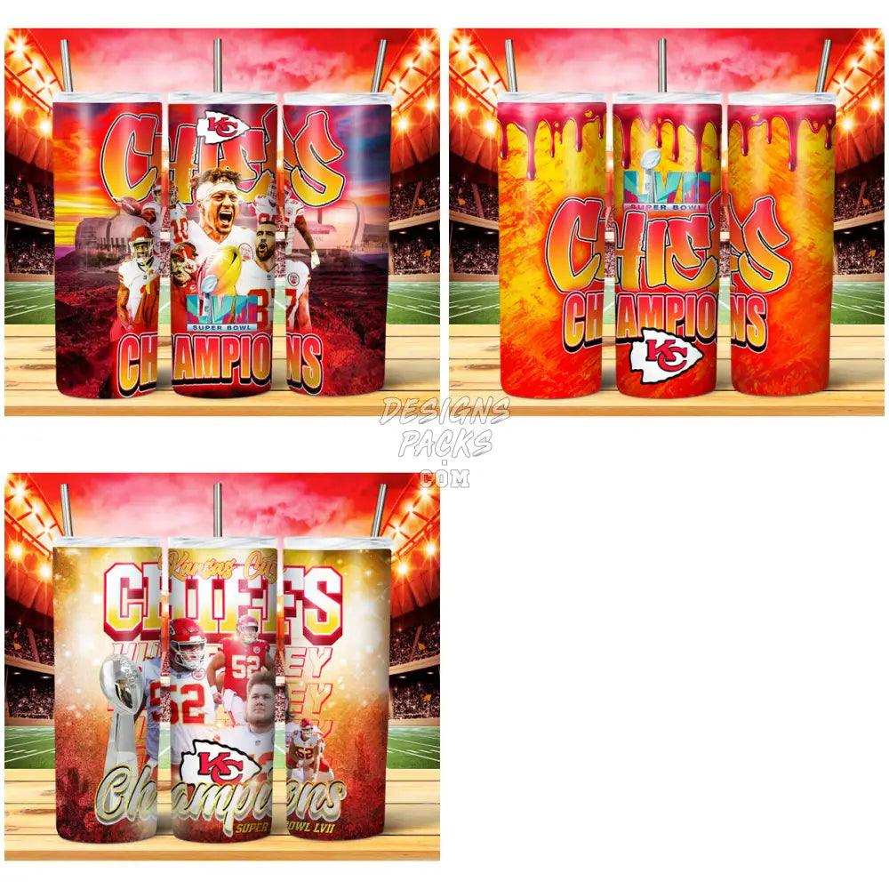 11 Chiefs Super Bowl Champions Lvii Tumbler Wrap Bundle Jpg