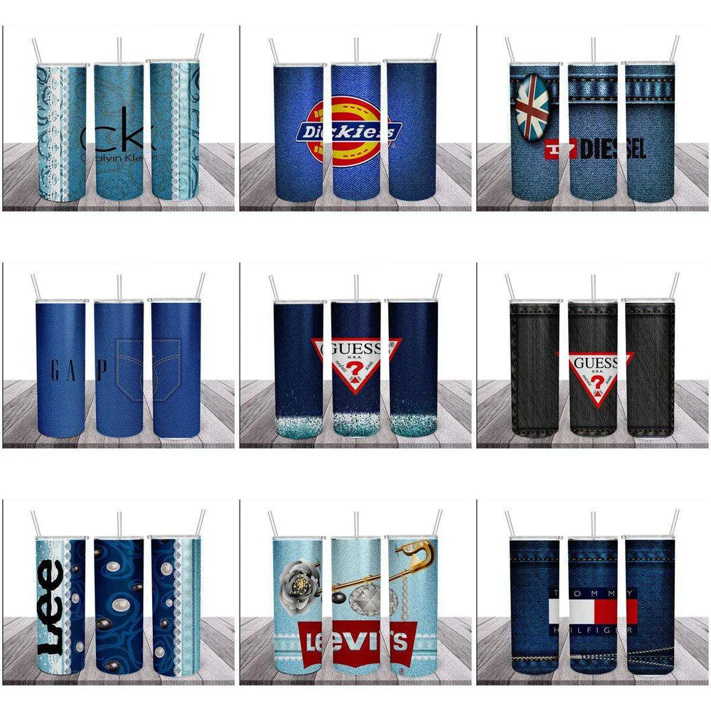 11 Denime Style Tumbler Wrap Designs Bundle JPG