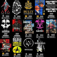 Load image into Gallery viewer, 20 Popular Video Games Streetwear Gaming Designs Bundle PNG
