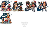 Load image into Gallery viewer, 110 Cartoon Superhero Girl Dogs Christmas Swoosh Brand Designs Bundle Png
