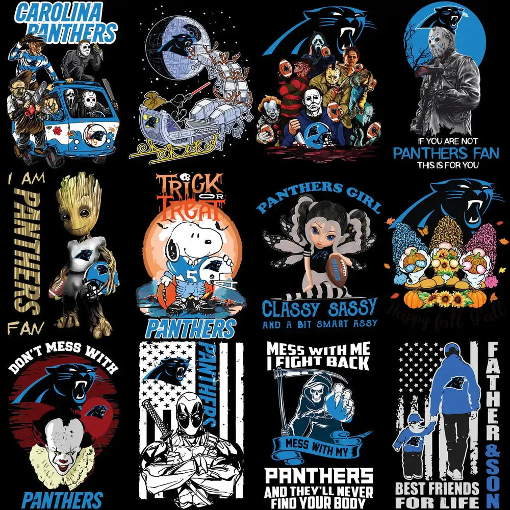 110 Panthers MEGA Carolina Football Team Designs Bundle PNG