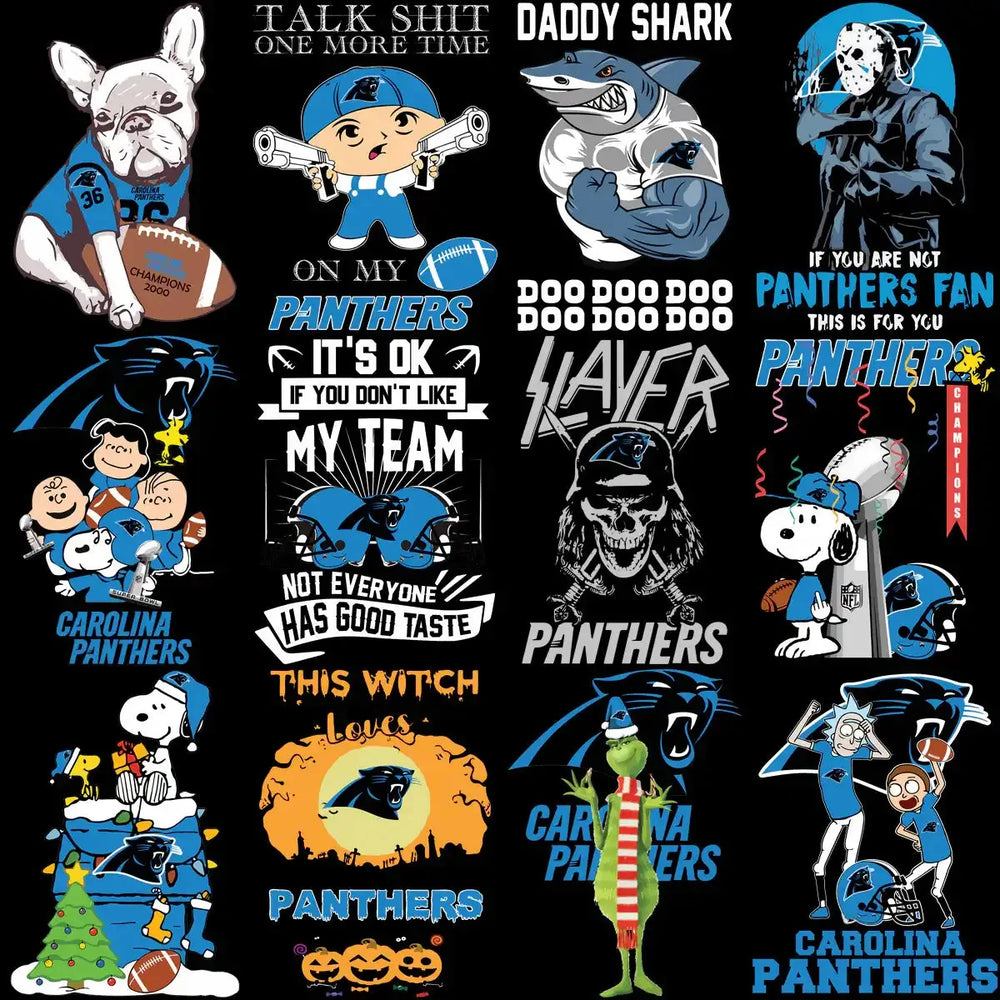110 Panthers MEGA Carolina Football Team Designs Bundle PNG