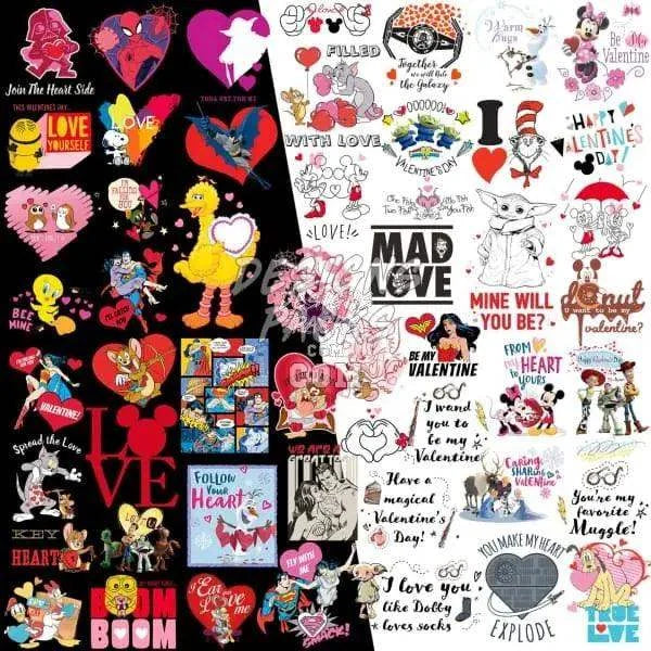 220 Valentine's Day Cartoon Designs Bundle PNG