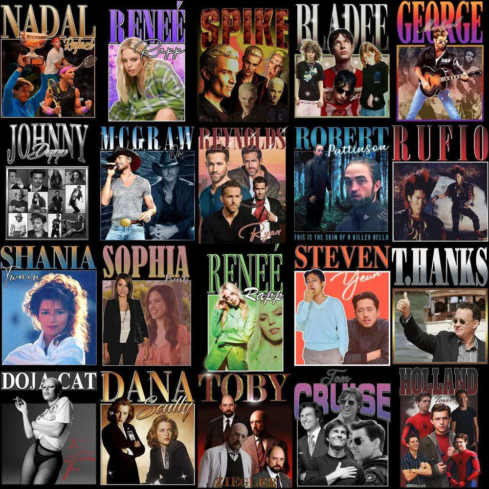 112 Pop Culture Homage Bundle Mixed Icons Designs Bundle PNG