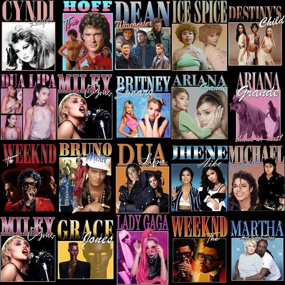 112 Pop Culture Homage Bundle Mixed Icons Designs Bundle PNG