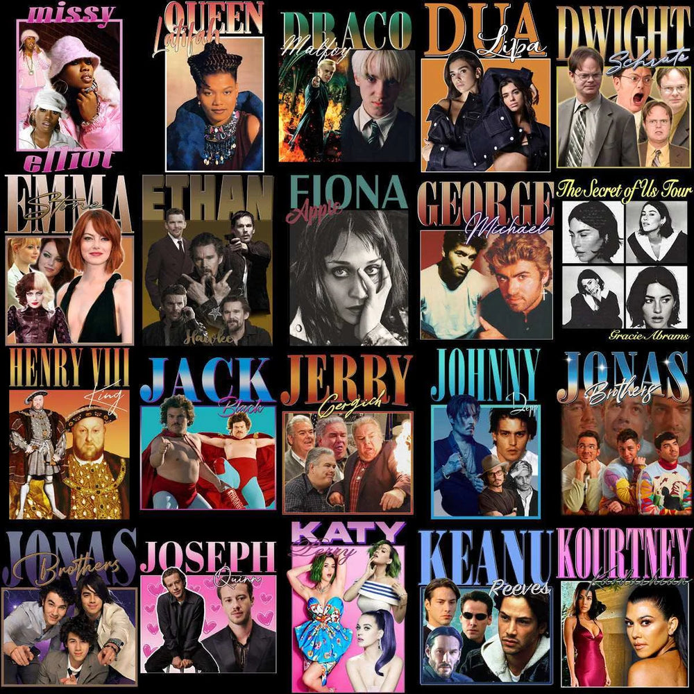 112 Pop Culture Homage Bundle Mixed Icons Designs Bundle PNG